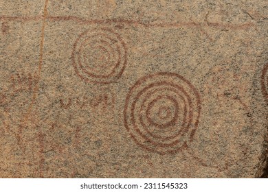 Ancient rock paintings in Nyero, Uganda - Shutterstock ID 2311545323