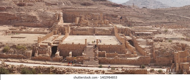 Ancient Rock Ruins Of The Nabataean Kingdom Of Petra In Jordan.