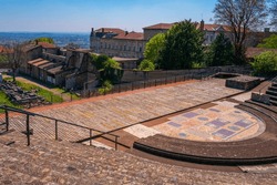 Ancient Roman Amphitheater, Lyon, France, Théâtre Gallo Romain De Lyon-Fourvière, The Stone Decoration Of The Floor
