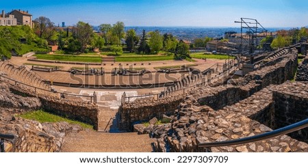 Ancient Roman amphitheater, Lyon, France, Théâtre Gallo Romain de Lyon-Fourvière, A World Heritage Site