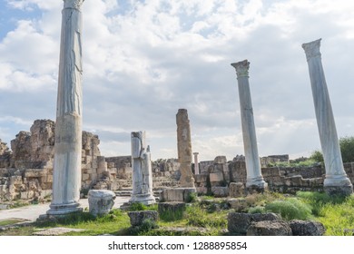 Ancient Roman Gymnasium Ruins At Salamis, North Cyprus