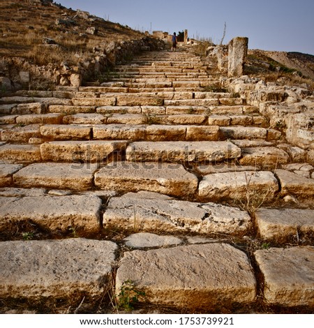 Ancient Roman staircase in Pamukkale