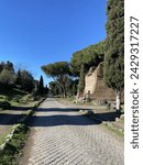 Ancient Roman street, Via Appia Antica, Rome, Italy