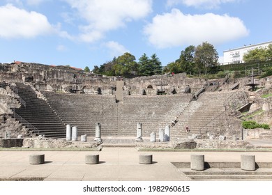 Ancient roman theater of Fourviere in Lyon, France 