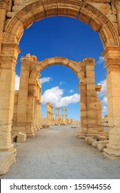 Ancient Roman Time Town In Palmyra, Syria 