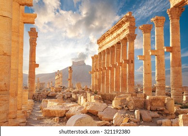 Ancient Roman Time Town In Palmyra, Syria 