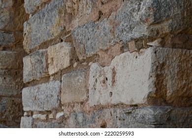 Ancient Roman Wall Stone Abstract Close-up