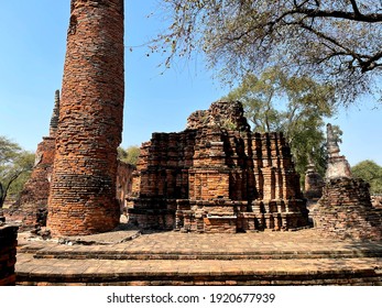 Ancient Ruins Of Ayutthaya, Thialand