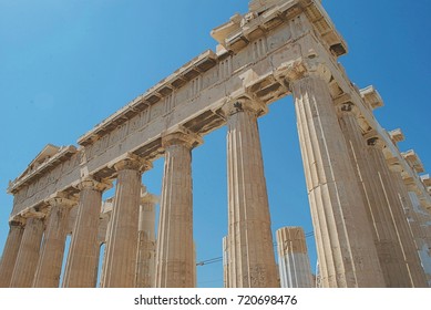 Ancient ruins columns Greece 