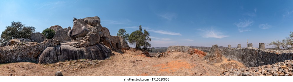 Ancient Ruins Of Great Zimbabwe (southern Africa) Near Lake Mutirikwe During Winter Season