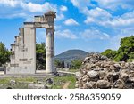 The ancient ruins of the gymnasion at the sacred city, sanctuary and healing center of Epidaurus,Peloponnese,Greece