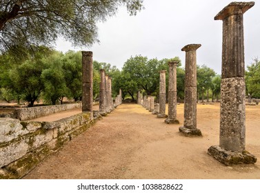 Ancient ruins in Olympia, Greece. The birth place of the Olympic Games.