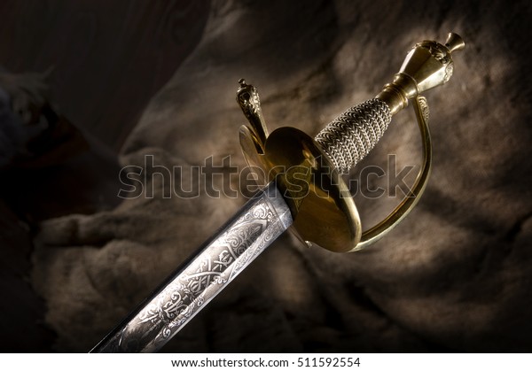 Ancient\
sabre. A smart variant of the fighting\
weapon