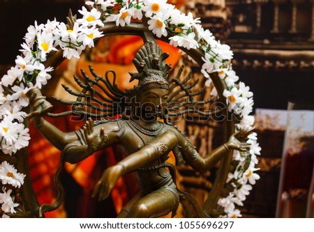 Ancient sculpture of the Indian god Lakshmi (Laksmi).