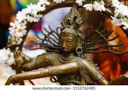 Ancient sculpture of the Indian god Lakshmi (Laksmi).