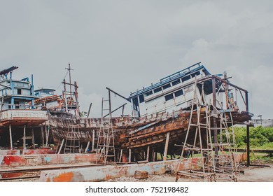 Ancient shipwreck,
