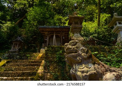 Ancient shrine in the mountains covered with moss