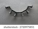 Ancient Silver String of Dangling Conical Bells, Roman Provincial Apotropaic Ornament, 1st-3rd Century A.D.