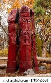 Ancient Slavic Pagan Idol, God Perun. Bald Mountain