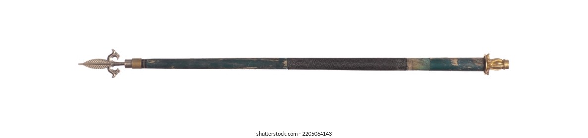 Ancient Spear Isolated On White Background