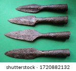 Ancient spearheads for hunting wild animals