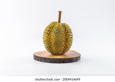 Ancient Species Of Durian, Frog Chai Nam On Wooden Plate Very Expensive Found In Chanthaburi Province Thailand