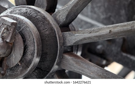 ancient spoked wheel, wooden  chariots
