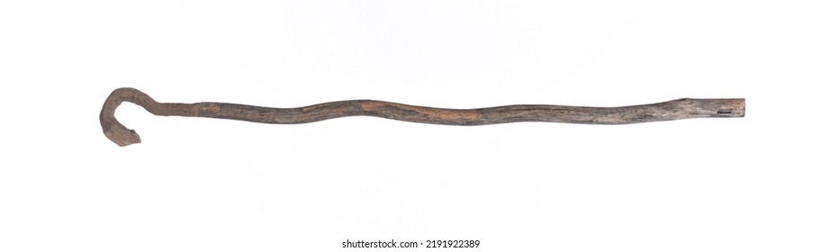 ancient staff isolated white background