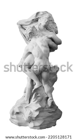 Ancient statue. The Abduction of Proserpina sculpture of Pierre Puget in the State Hermitage Museum. Masterpiece isolated photo with clipping path