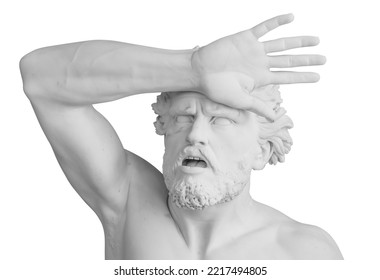 Ancient Statue. Cain Sculpture Of Giovanni Dupre In The State Hermitage Museum. Masterpiece Isolated Photo With Clipping Path