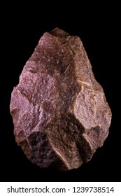 Ancient Stone Hand Ax. Paleolithic Period.