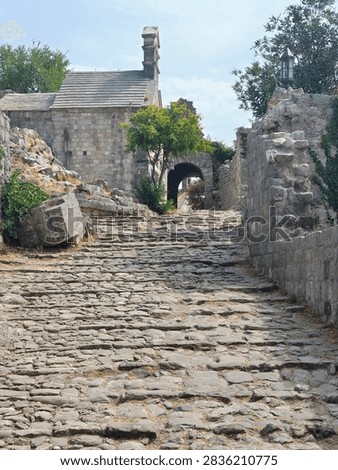 Ancient Stone Path Leading Through Historic Fortress