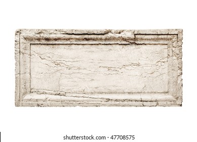 Ancient Stone Slab With Carved Frame