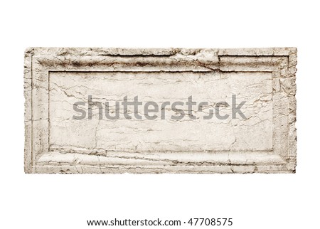ancient stone slab with carved frame