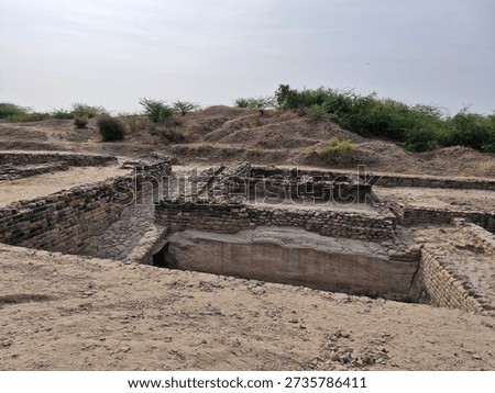 Ancient stone structures of Dholavira showcasing the remains of the Indus Valley Civilization in Gujarat.