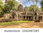 Ancient Ta Prohm temple hidden in cambodian jungles, Angkor Vat, Siem Reap, Cambodia