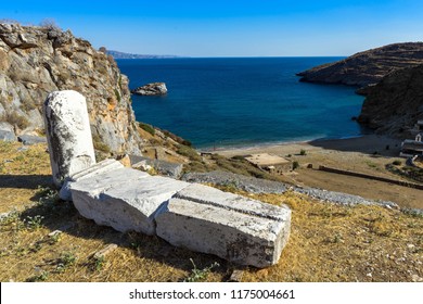 ancient temple in a Greek island of Kea