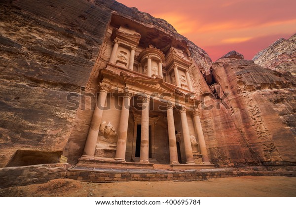 Temple Petra Jordan Stock-foto (rediger 400695784