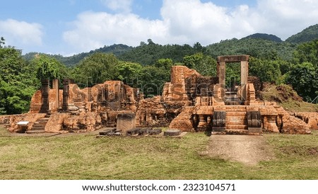 Ancient Temple Ruins In My Son Sanctuary, Vietnam. My Son Sanctuary Is An Important Historical Relic That Represents The Cham Kingdom's Existence In Central Vietnam.