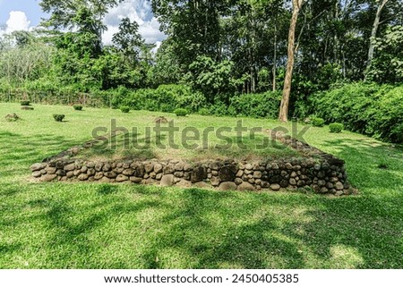 ancient terraced punden Located in Pugung Raharjo Village, Sekampung Udik District, East Lampung Regency, Lampung Province. at coordinates 5°18'54