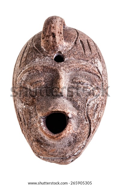 Ancient Terracotta Vase Jug Shaped Like Royalty Free Stock Image