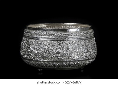 Ancient Thai Silver Bowl