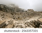 The ancient theater of Termessos is one of the most beautiful examples of Roman theaters.The Hellenistic cavea is divided into two by the diazoma.