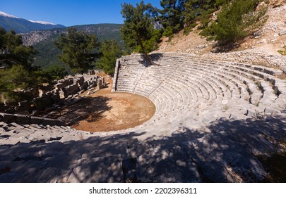 Ancient Theatre Of Arykanda, Lycian City Near Village Of Aykiricay In Antalya Province, Turkey.