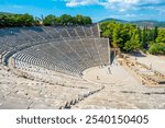 Ancient Theatre at the Asclepieion of Epidaurus in Greece.