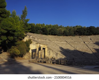 Ancient Theatre Of Epidaurus,  Dedicated To The Ancient Greek God Of Medicine, Asclepius