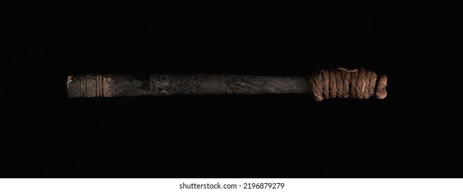 Ancient Torch Isolated On Black Background