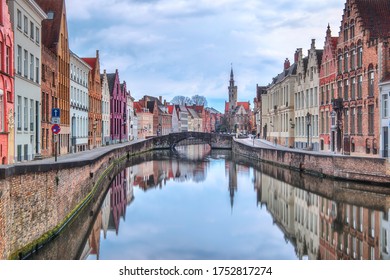 Ancient town canal view in Bruges Belgium Europe - Shutterstock ID 1752817274