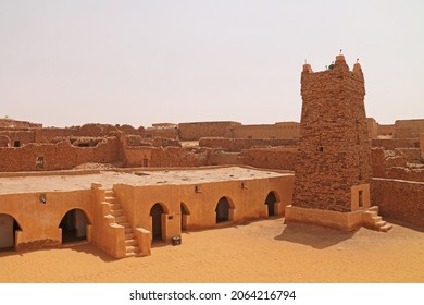 Ancient town of Chinguetti in Mauritania. A view of ruins, streets and mosques in the old town - Shutterstock ID 2064216794
