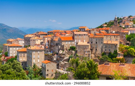 Ancient Town Landscape. Sartene, South Corsica, France